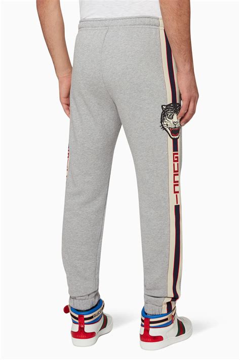 cotton sweatshirt with gucci stripe|gucci sweatpants for men.